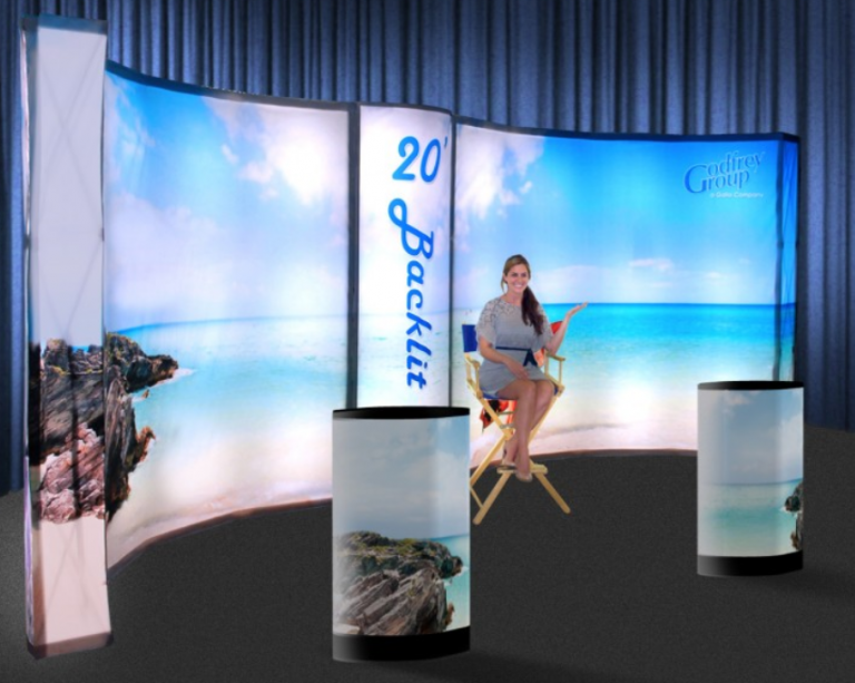 Exhibition Displays Backlit Display Display Racks For Trade Shows Tradeshow Backdrop