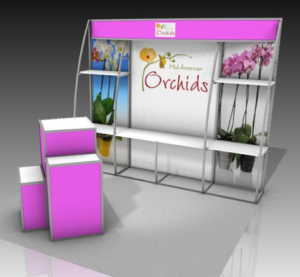 functional and portable outrigger shelf standing for commercial event